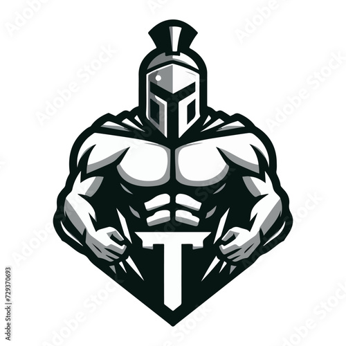 Cool Spartan titan logo