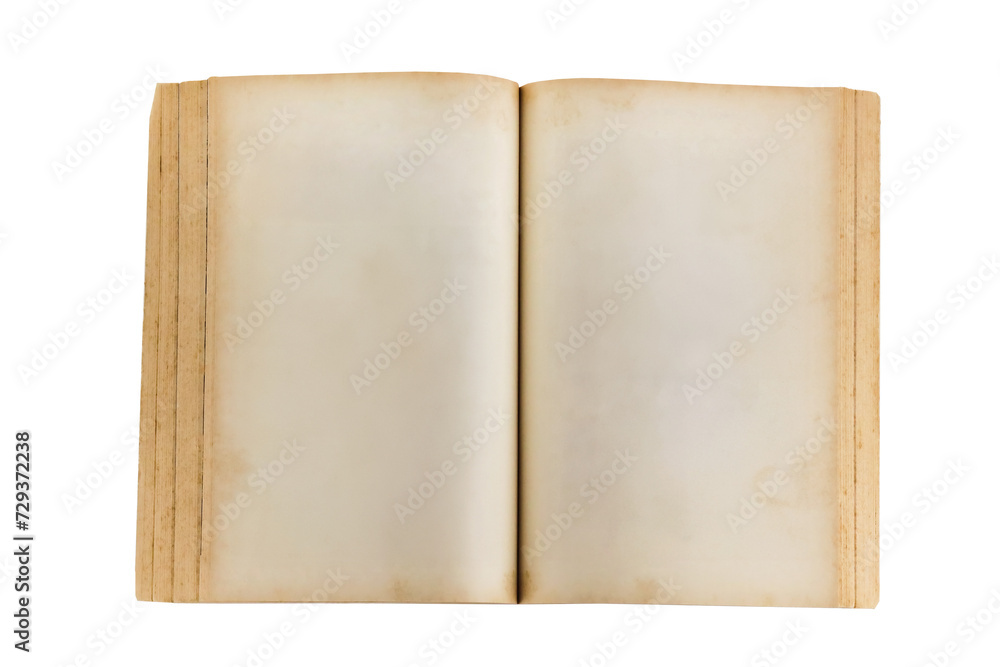 old open book with empty brown pages isolated old open book with empty brown pages isolated