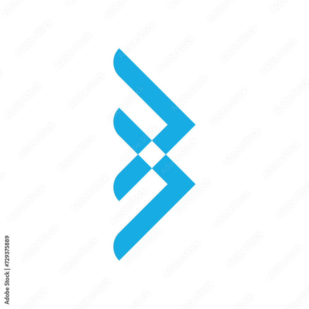 Letter B and swallow bird logo design concept isolated on a white background Letter B and swallow bird logo design concept isolated on a white background