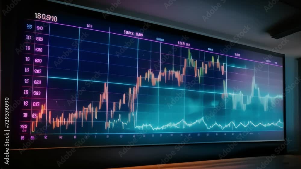 On the monitor screen, there are charts illustrating the fluctuations in financial trends within the business, showcasing the dynamic nature of financial activity. Generative AI On the monitor screen, there are charts illustrating the fluctuations in financial trends within the business, showcasing the dynamic nature of financial activity. Generative AI