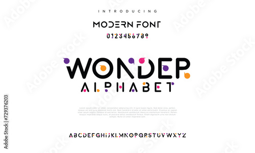 Creative modern technology alphabet fonts. Abstract typography urban sport, techno , fashion, digital, future creative logo font. vector illustration