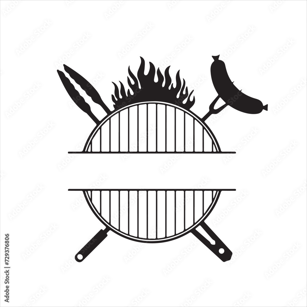 Fototapeta premium grill logo inspirational positive quotes, motivational, typography, lettering design