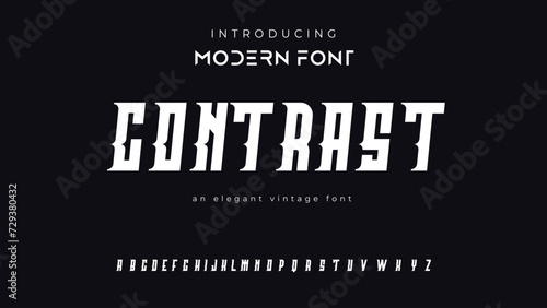 Abstract minimal modern alphabet fonts. Typography technology electronic digital music future creative font. vector illustration photo