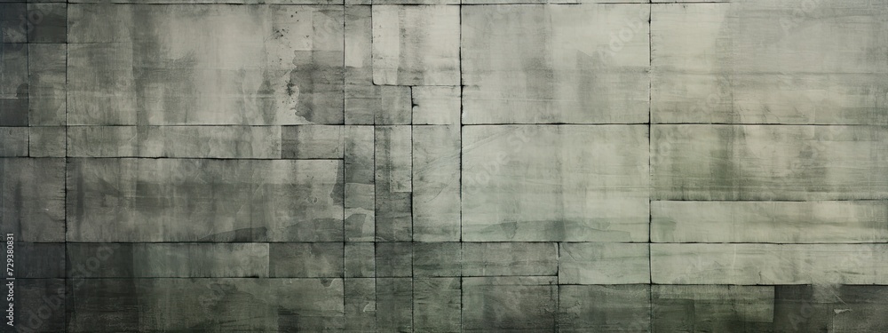 Naklejka premium a picture of a grey, black surface, in the style of soft tonal shifts, rug, solarization, double lines, stains/washes, graph paper, light silver and green