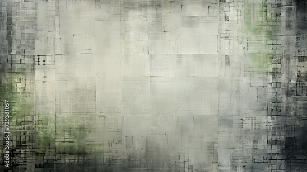 Obraz premium a picture of a grey, black surface, in the style of soft tonal shifts, rug, solarization, double lines, stains/washes, graph paper, light silver and green