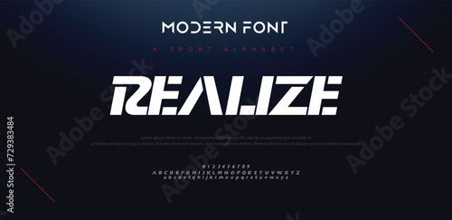 Abstract sci fi modern alphabet fonts. Science fiction typography sport, technology, fashion, digital, future creative logo font. vector illustration