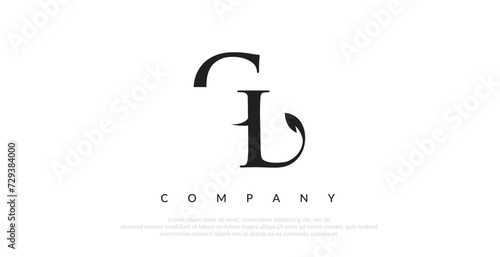 Initial GL Logo Design Vector 