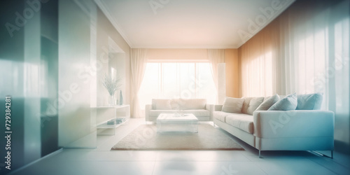 Abstract blur living room area interior for background © Tetiana