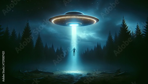 Enigmatic Abduction: Eerie UFO Encounter in Forest