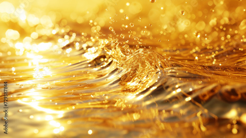 Golden background with water.