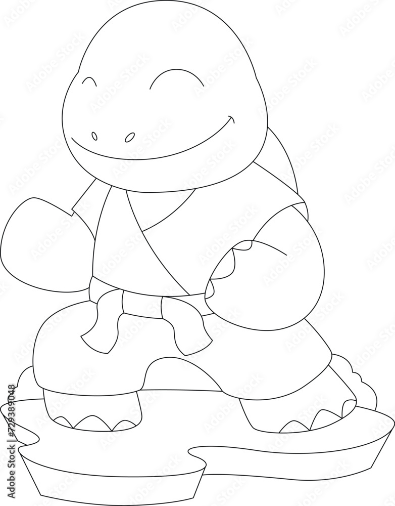 Turtle Karate Martial arts Animal Vector Graphic Art Illustration Turtle Karate Martial arts Animal Vector Graphic Art Illustration
