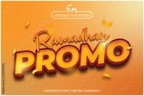 Ramadhan promo editable text effect template