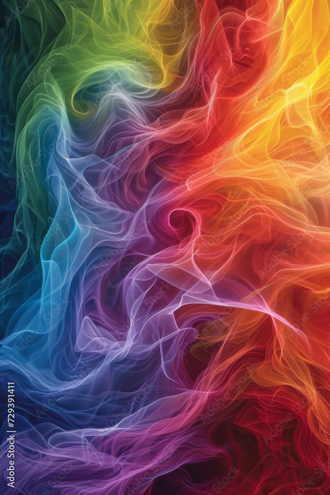 A beautiful abstract rainbow colored drawing. A beautiful abstract rainbow colored drawing.