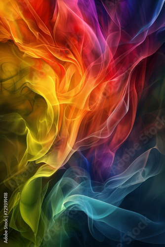 A beautiful abstract rainbow colored drawing.