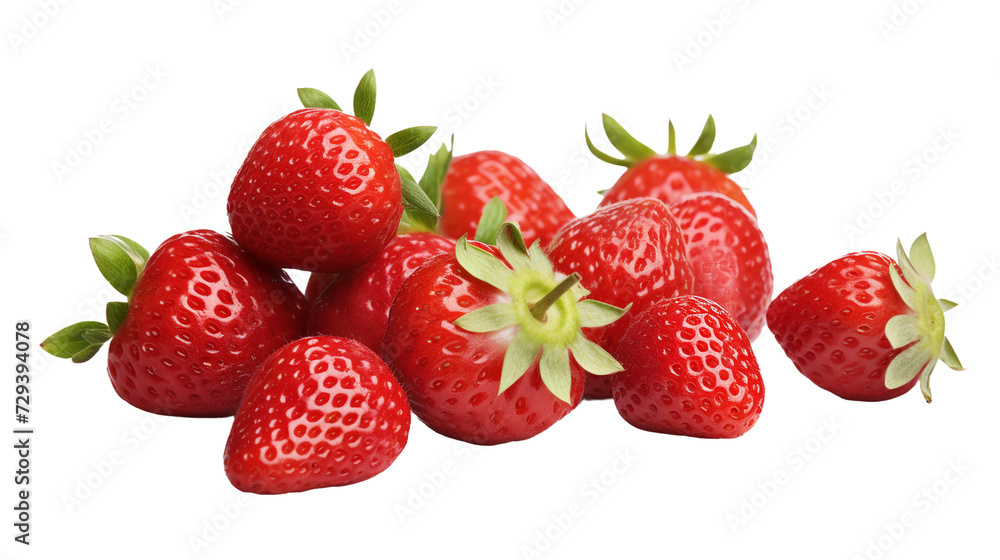 Vibrant Fresh Strawberries on White Background, Perfect for Healthy Nutrition Concepts and Summer Snack Ads Vibrant Fresh Strawberries on White Background, Perfect for Healthy Nutrition Concepts and Summer Snack Ads