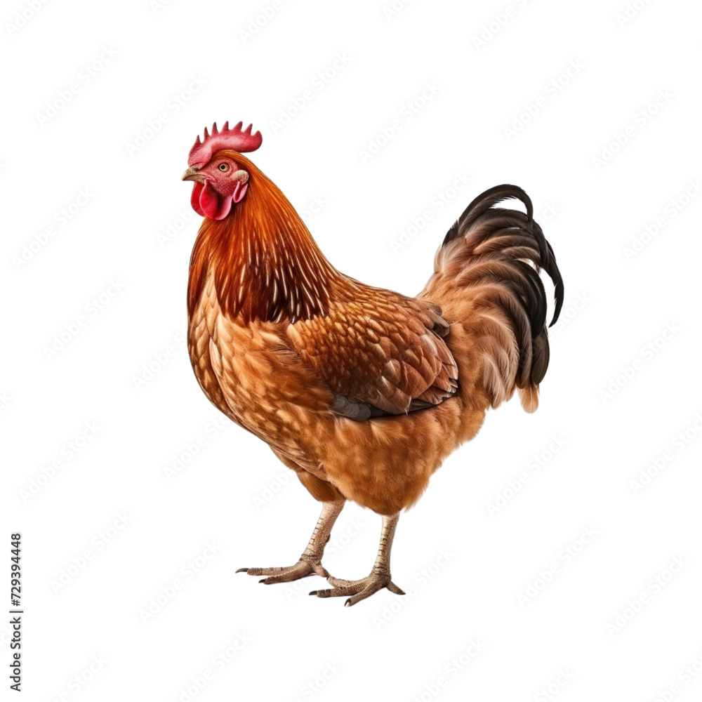 Rooster on a transparent background