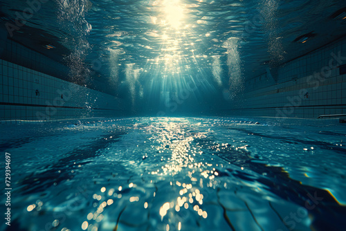Underwater swimming pool with sunlight © mihail