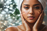 Tranquil Glow Enjoying a Spa Salon, a Lady Embraces Hydration with a Mask, Creating Perfect Skin in a Rejuvenating and Relaxing Wellness Treatment