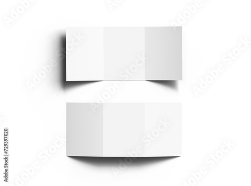 Wallpaper Mural Blank Tri-fold US letter size 8'5x11 inc brochure 3d render on transparent background Torontodigital.ca