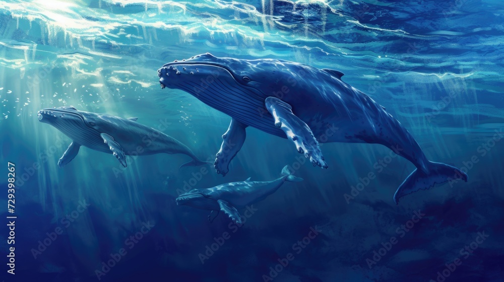 Fototapeta premium Whales