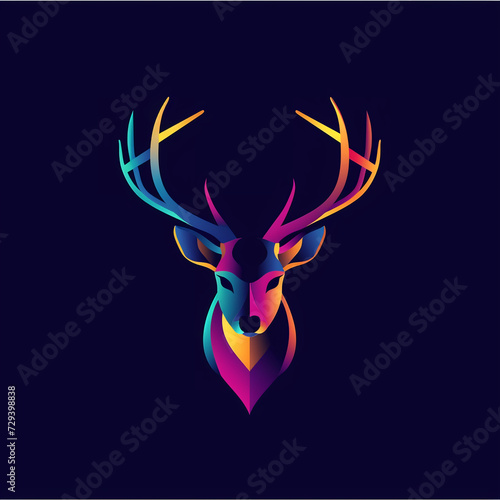 Wallpaper Mural deer vector illustration for vibrant creative trendy brand logo or modern graphic design Torontodigital.ca