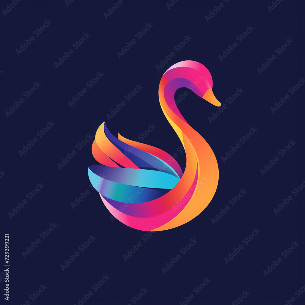 Fototapeta premium goose vector illustration for vibrant creative trendy brand logo or modern graphic design