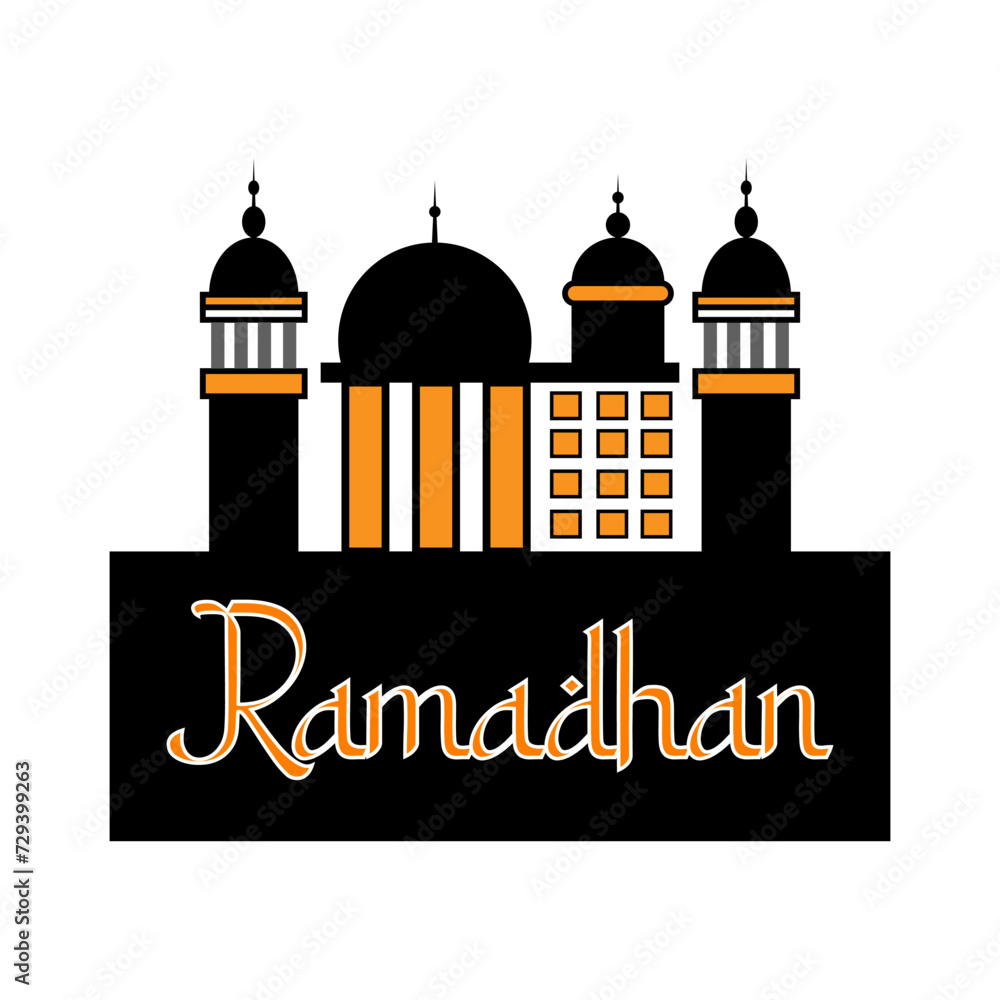 ramadan greeting card background with moon star lantern ornaments and a typical ramadan masji, featuring a mosque illustration. unique ramadan illustration ramadan greeting card background with moon star lantern ornaments and a typical ramadan masji, featuring a mosque illustration. unique ramadan illustration