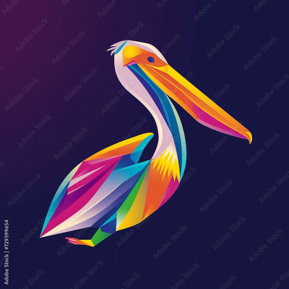 Fototapeta premium pelican vector illustration for vibrant creative trendy brand logo or modern graphic design