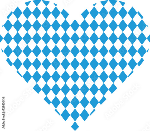 Bavaria flag in heart shape
