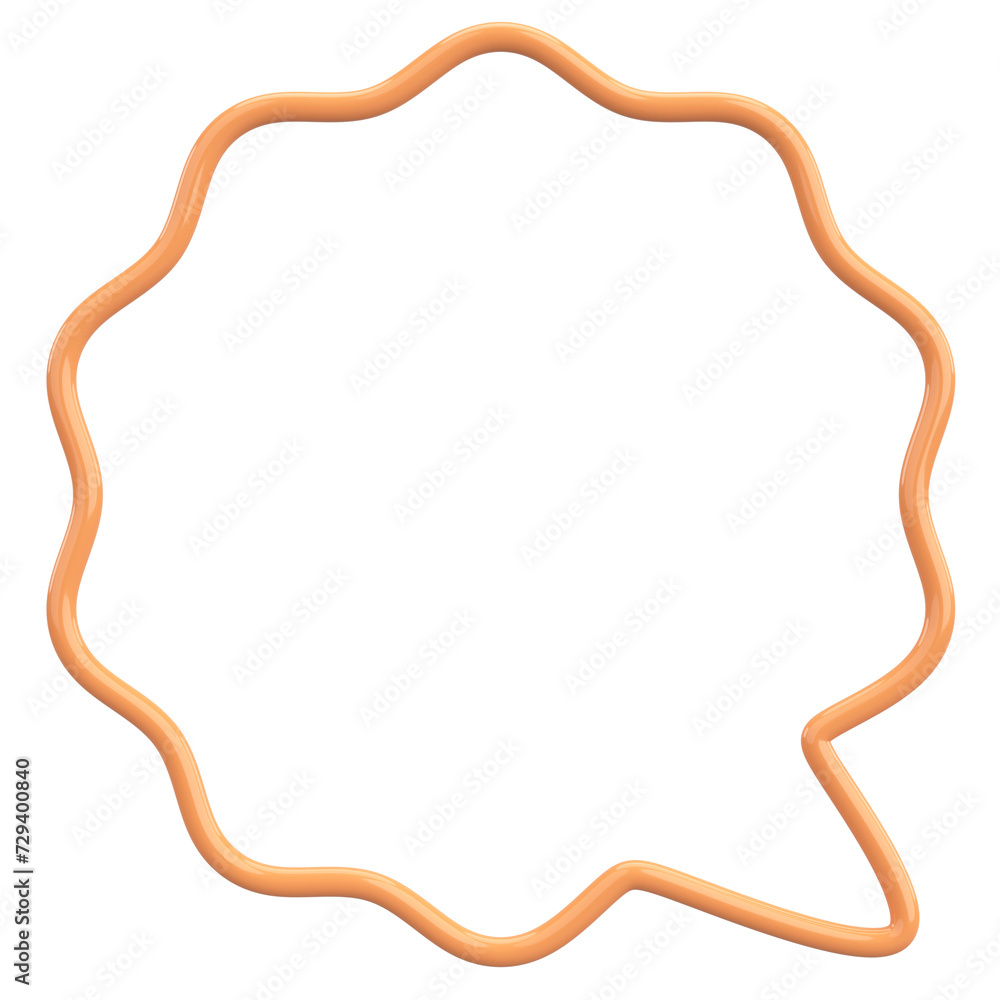 Speech Bubble. Text Box. 3D Illustration. Speech Bubble. Text Box. 3D Illustration.
