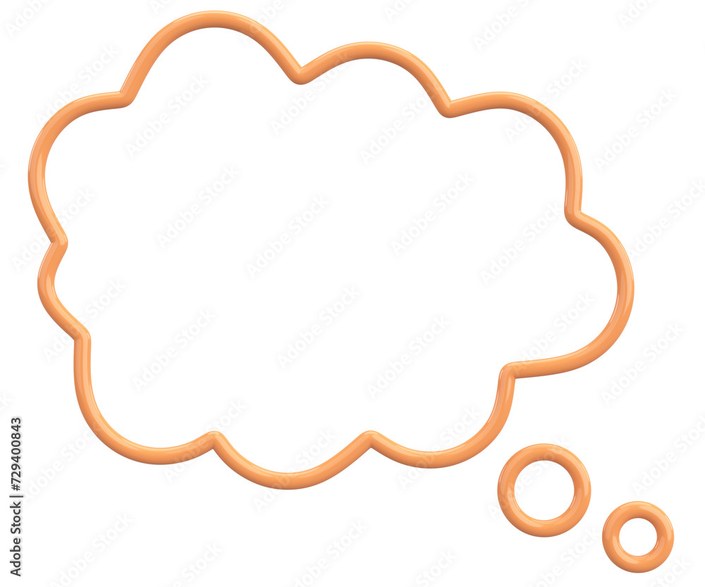 Speech Bubble. Text Box. 3D Illustration.