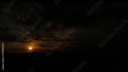 time lapse clouds of sunset
