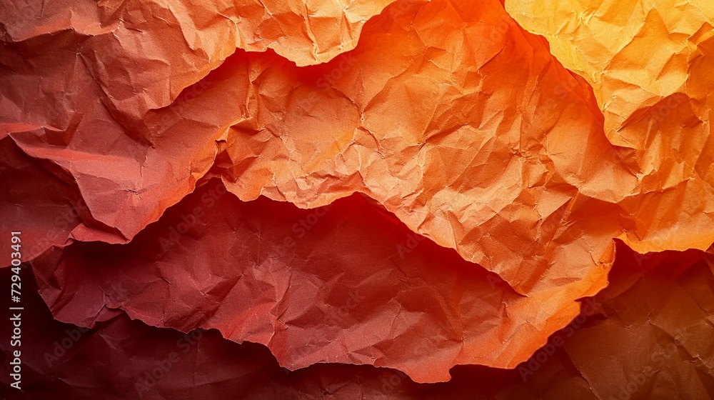 Orange texture of crumpled paper Orange texture of crumpled paper