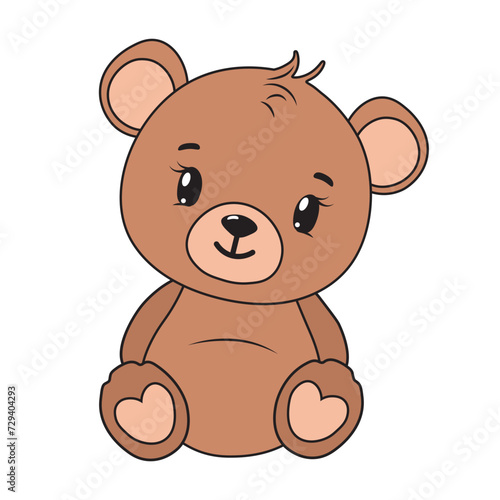 Teddy Bear Icon Brown Teddy Bear Toy Set | Teddy Bears Icon Love Vector Illustration Logo | Stuffed Teddy-Bear Happy Teddy Bear Icon Isolated