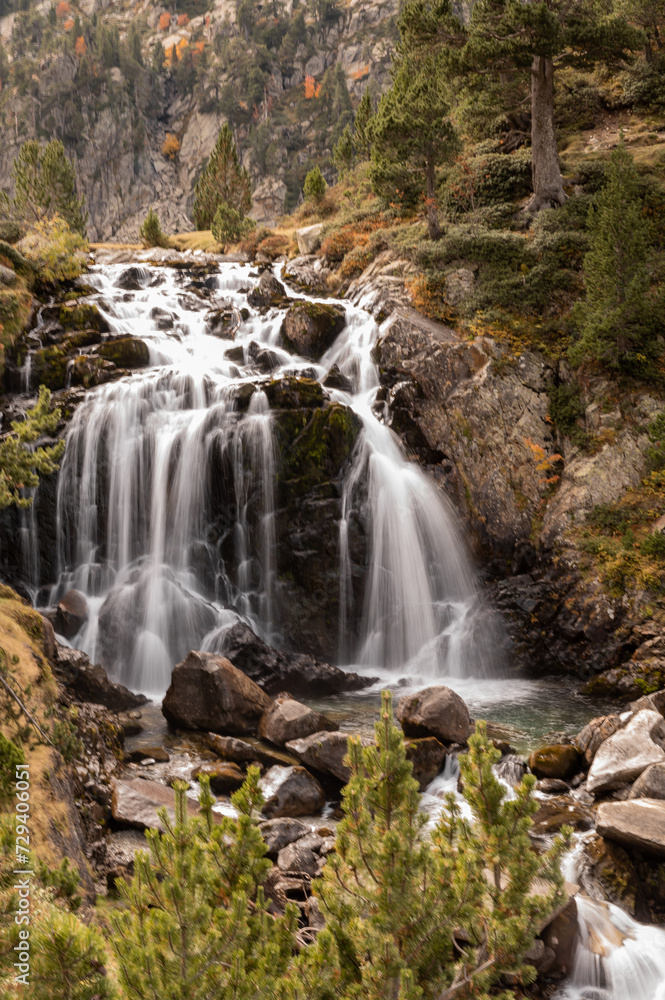 Fototapeta premium waterfall in the mountains autumn