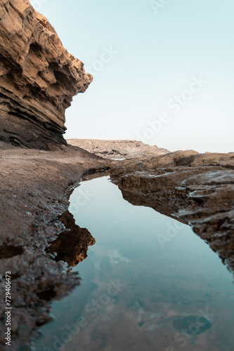 water reflection on rocks lake © Rubn