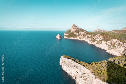 view of the turquoise sea from the cliff