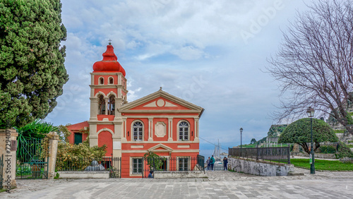 Greek Orthodox Church Panagia Mandrakina,Corfu,Greece. photo