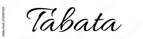 Tabata - black color - name written - ideal for websites,, presentations, greetings, banners, cards, books, t-shirt, sweatshirt, prints, cricut, silhouette, sublimation 