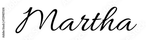 Martha - black color - name written - ideal for websites,, presentations, greetings, banners, cards, books, t-shirt, sweatshirt, prints, cricut, silhouette, sublimation 