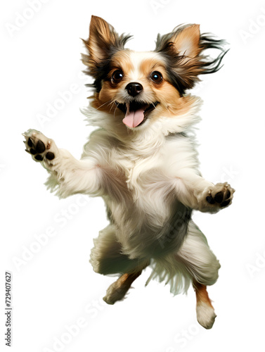 Dynamic jumping dog transparent background