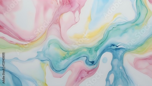 Alcohol marble ink texture in pastel color background