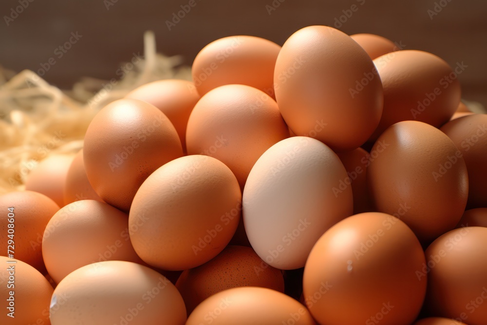 Eggs with a soft-focus background, highlighting natural food and healthy eating. Eggs with a soft-focus background, highlighting natural food and healthy eating.