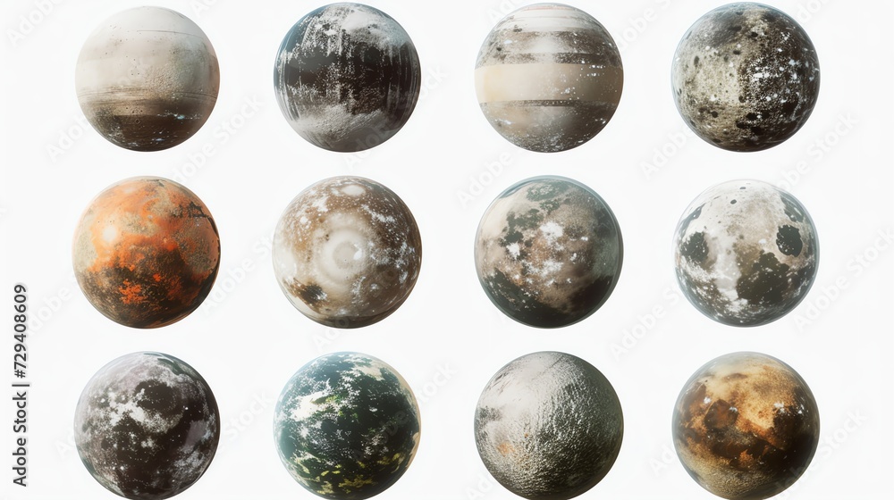 Set of Planet - obrazy, fototapety, plakaty 