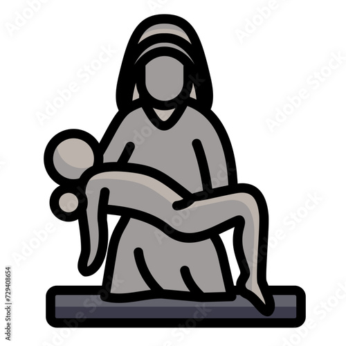 Pieta Statue Icon