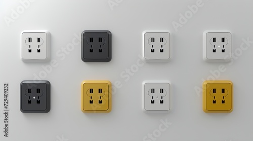 set of power outlet