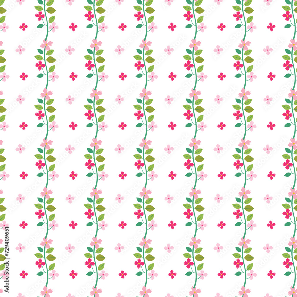 Free vector flat small flowers pattern design. Free vector flat small flowers pattern design.