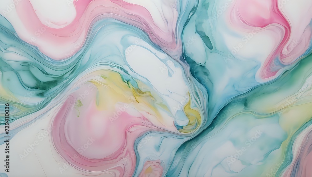 Alcohol marble ink texture in pastel color background