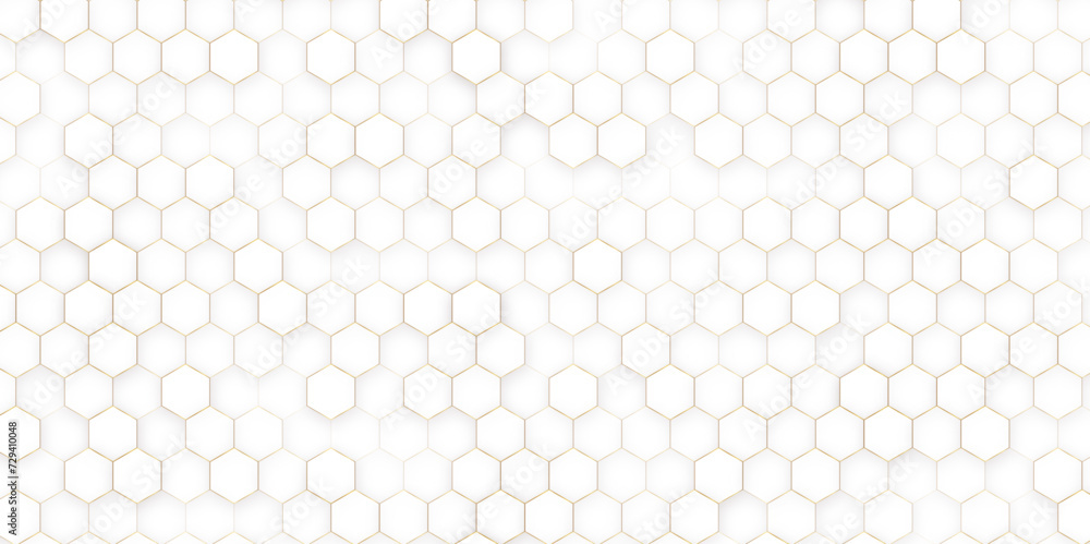 Vector of abstract white mosaic hexagon background. simple geometric background with hexagonal cell texture, honeycomb grid seamless pattern, vector illustration Vector of abstract white mosaic hexagon background. simple geometric background with hexagonal cell texture, honeycomb grid seamless pattern, vector illustration