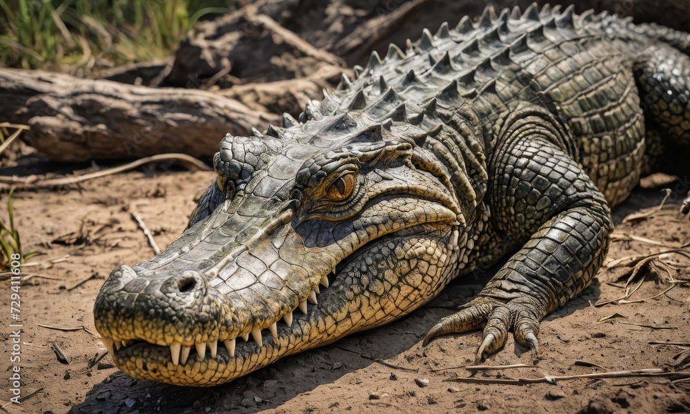 Fototapeta premium Savannah Sanctuary Secrets: Lakeside Hunting Grounds Revealed